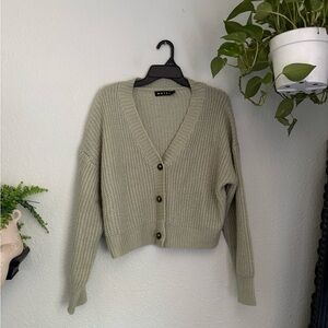 Motel Rocks Green Cardigan Sweater